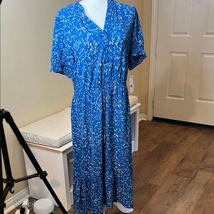 Chic Blue Women's Maxi Dress
